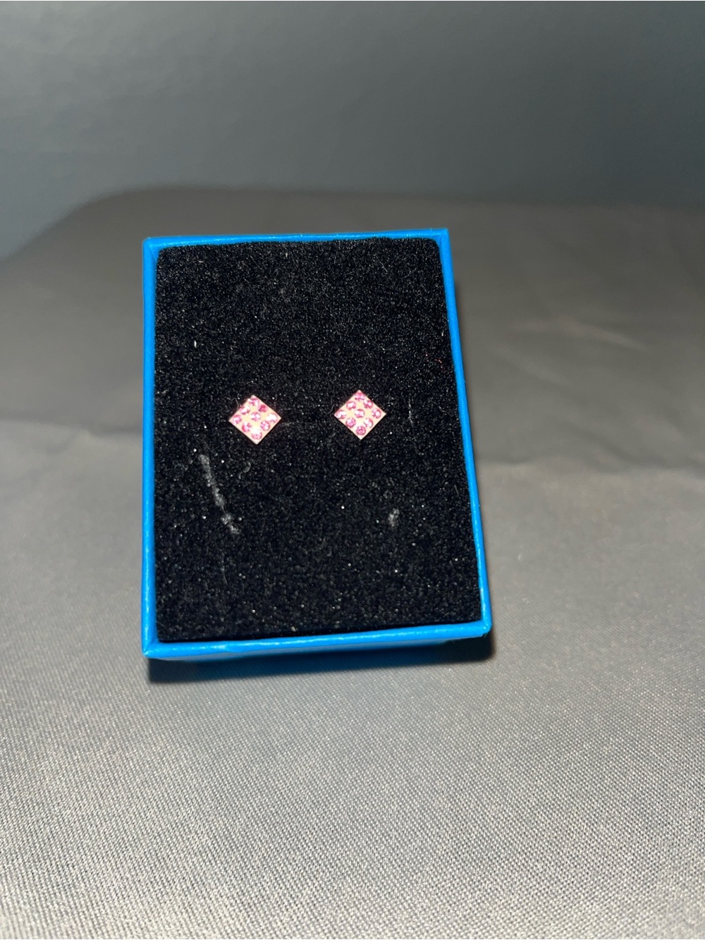 Pink Square Stud Earrings